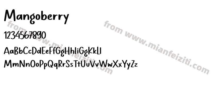 Mangoberry字体预览