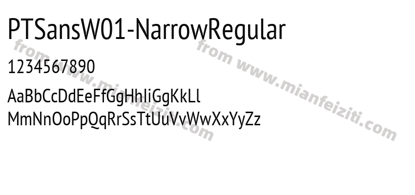 PTSansW01-NarrowRegular字体预览
