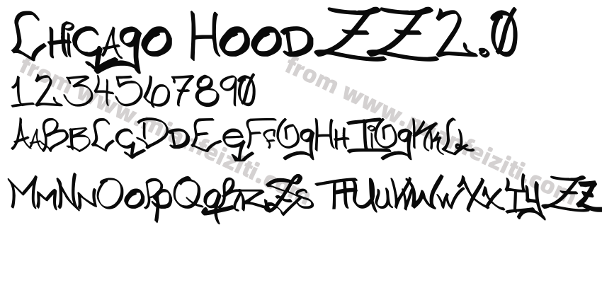 Chicago HoodZZ 2.0字体预览