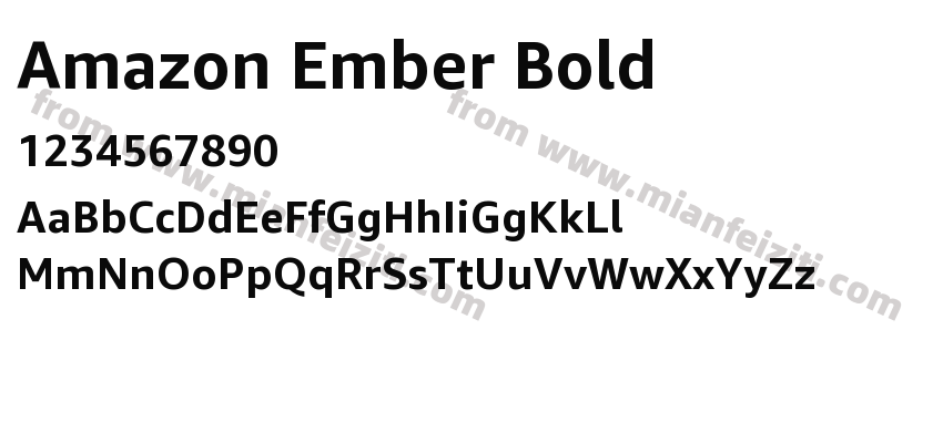 Amazon Ember Bold字体预览