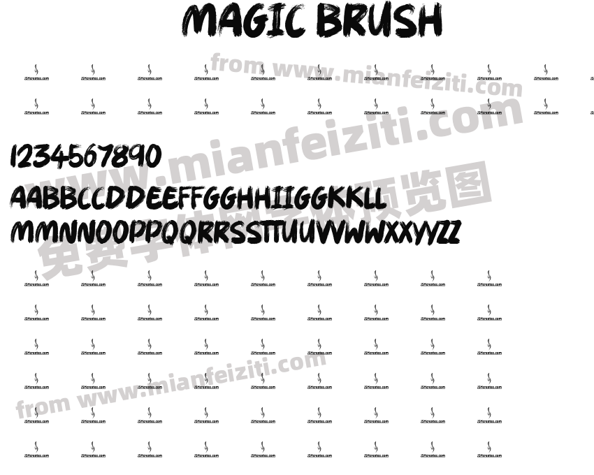 Magic Brush字体预览