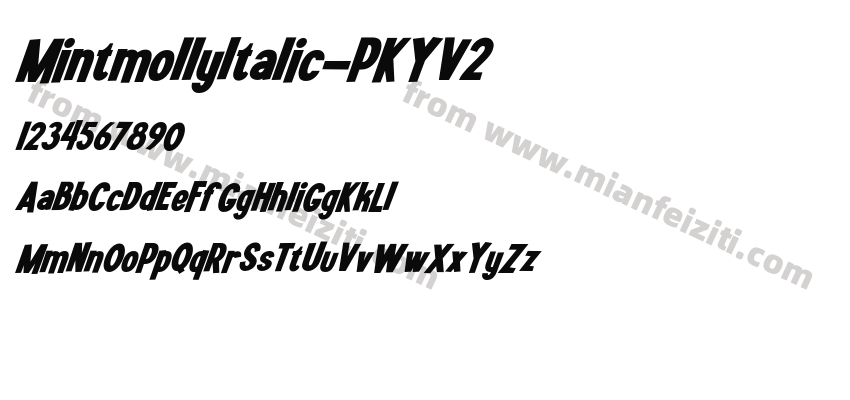 Mintmolly Italic PKYV2预览图2