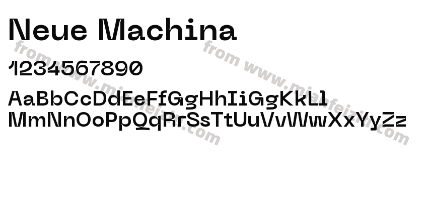 Neue Machina字体预览