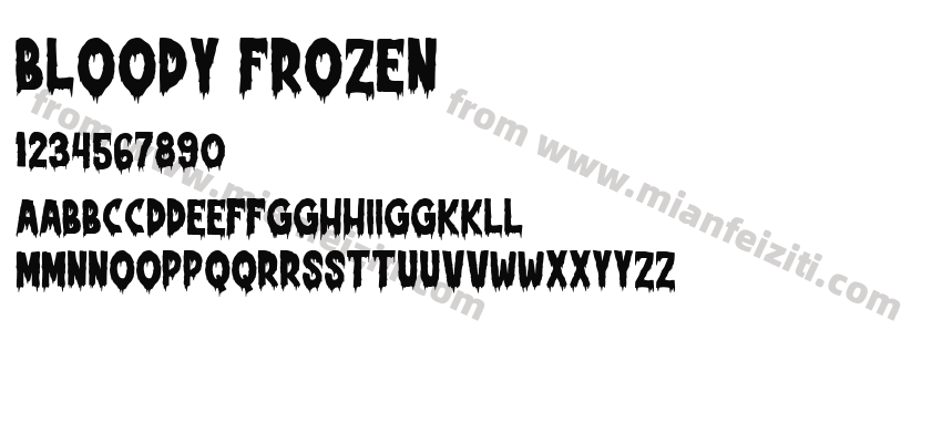 Bloody Frozen字体预览