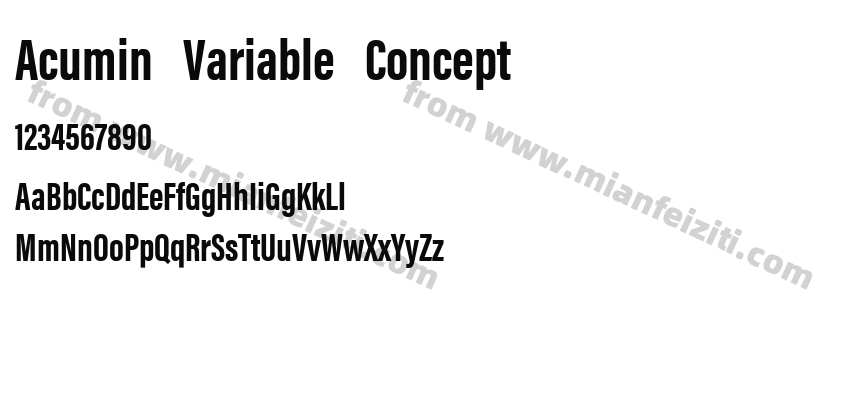 Acumin Variable Concept字体预览