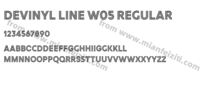 devinyl line w05 regular字体预览
