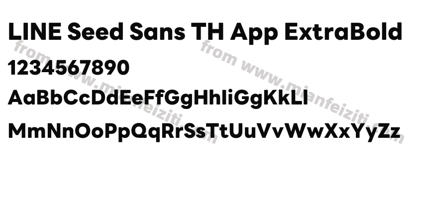 LINE Seed Sans TH App ExtraBold字体预览