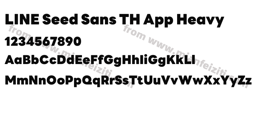 LINE Seed Sans TH App Heavy字体预览