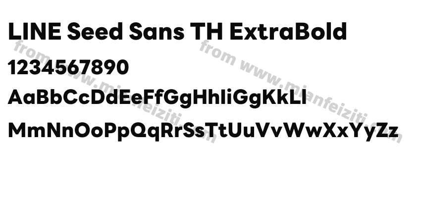 LINE Seed Sans TH ExtraBold字体预览