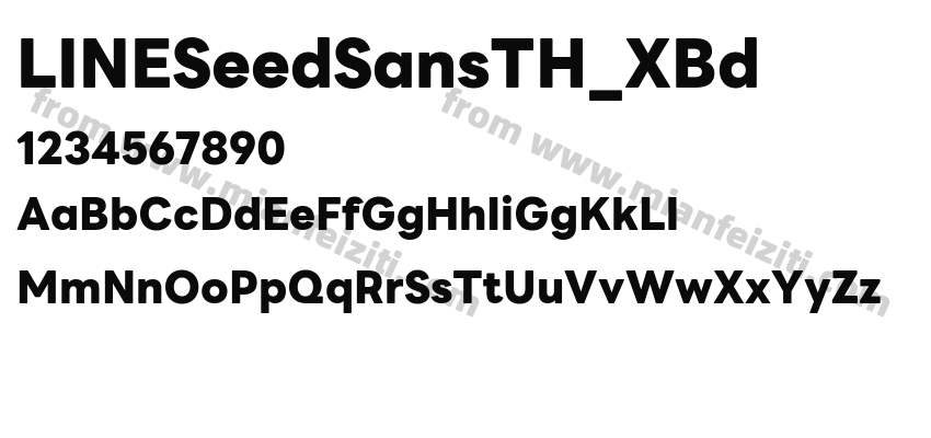LINESeedSansTH_XBd字体预览