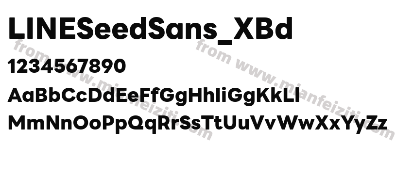 LINESeedSans_XBd字体预览