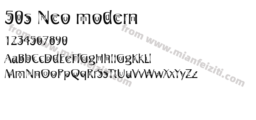 50s Neo modern字体预览