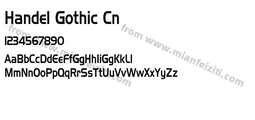 Handel Gothic Cn预览图2