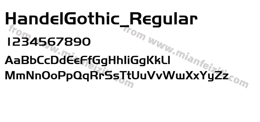 Handel Gothic Regular预览图2