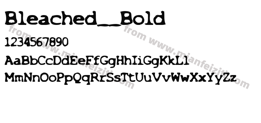 Bleached__Bold字体预览