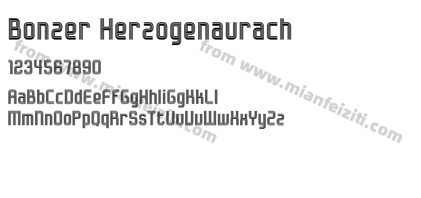 Bonzer Herzogenaurach字体预览