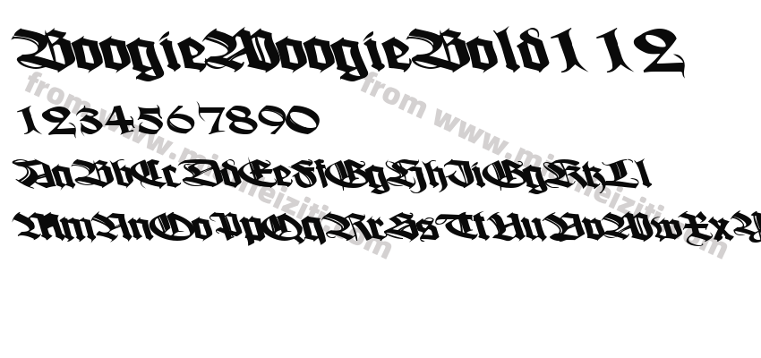 BoogieWoogieBold112字体预览