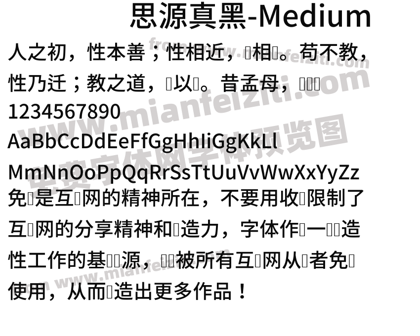 思源真黑-Medium预览图2
