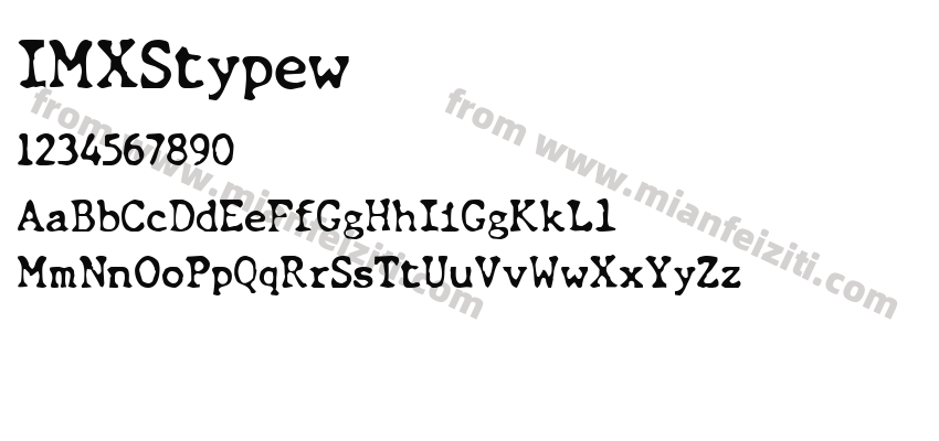 IMXStypew字体预览