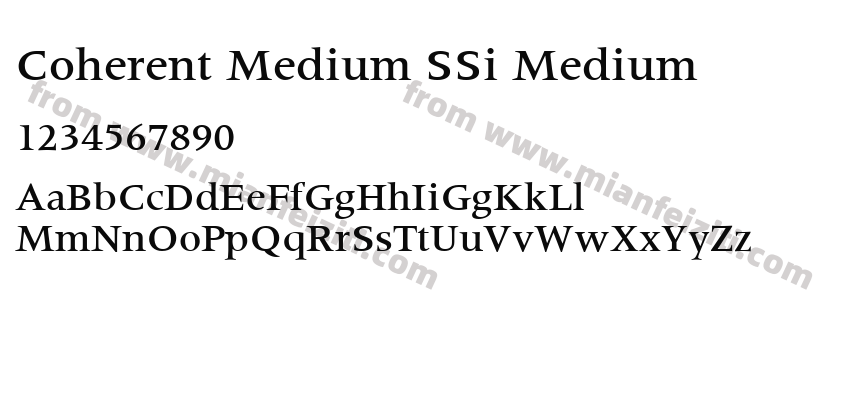 Coherent Medium SSi Medium字体预览