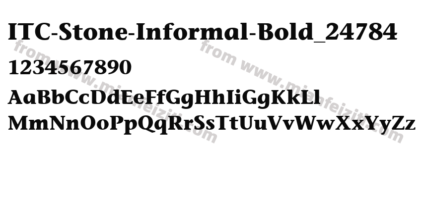 ITC-Stone-Informal-Bold_24784字体预览