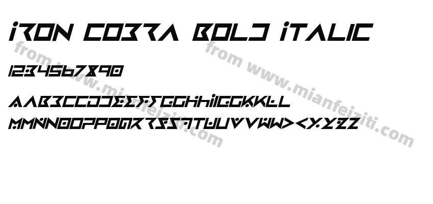 Iron Cobra Bold Italic预览图2