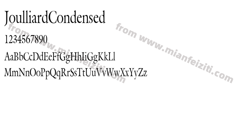 Joulliard Condensed RegularSWFTE预览图2