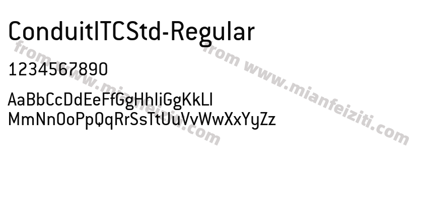 ConduitITCStd-Regular字体预览