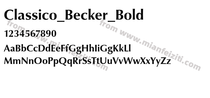 Classico_ Becker_ Bold预览图2