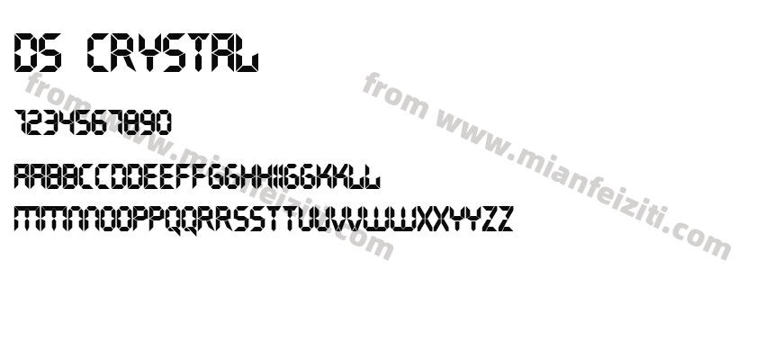 DS Crystal字体预览