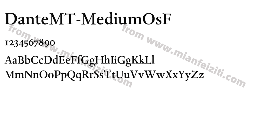 DanteMT Medium OsF预览图2