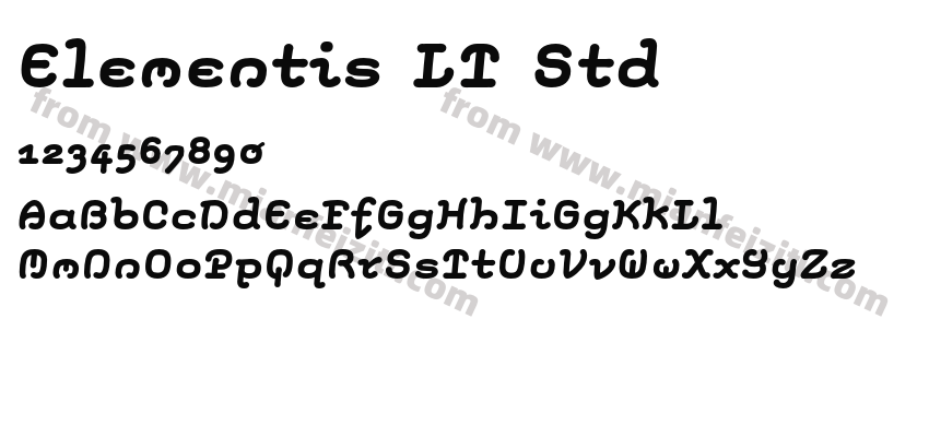 ElementisLT Std Bold预览图2
