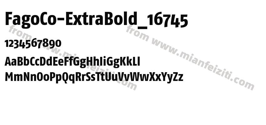 FagoCo-ExtraBold_16745字体预览