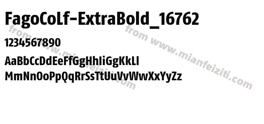 FagoCoLf-ExtraBold_16762字体预览