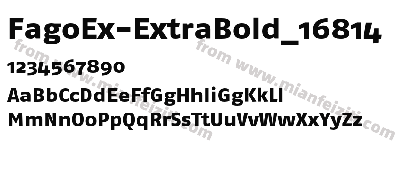 FagoEx-ExtraBold_16814字体预览