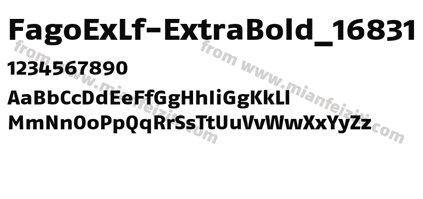 FagoExLf-ExtraBold_16831字体预览