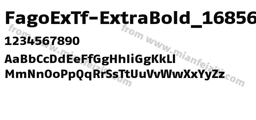 FagoExTf-ExtraBold_16856字体预览