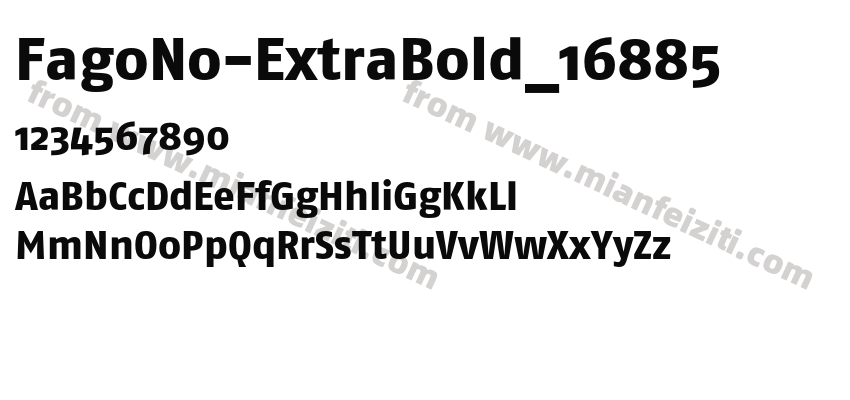 FagoNo-ExtraBold_16885字体预览