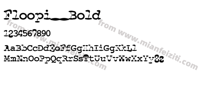 Floopi__Bold字体预览
