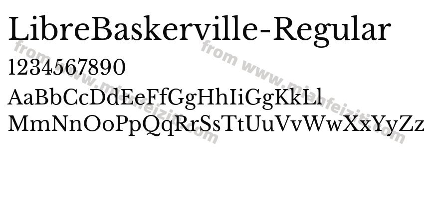 Libre Baskerville Regular预览图2