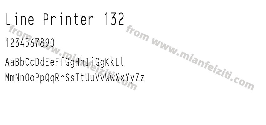 Line Printer 132字体预览