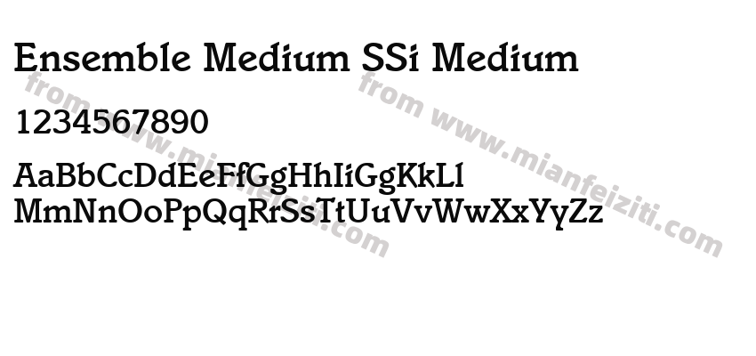 Ensemble Medium SSi Medium字体预览