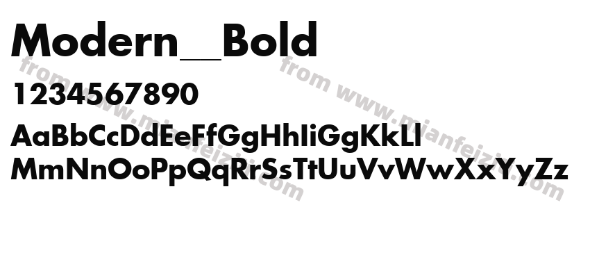 Modern__Bold字体预览