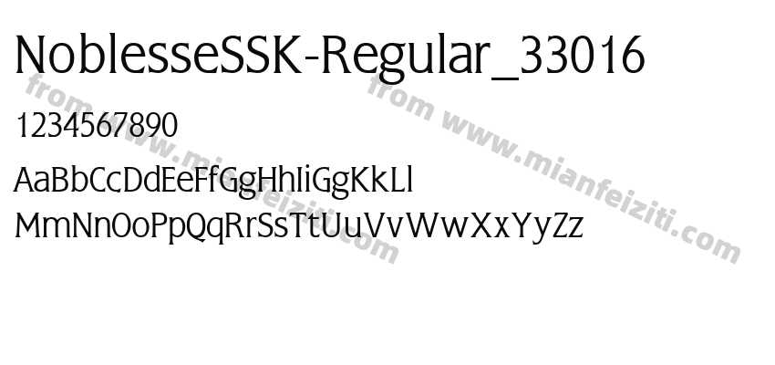 NoblesseSSK Regular_33016预览图2