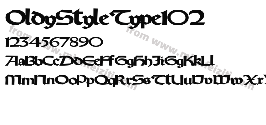 OldyStyleType102字体预览