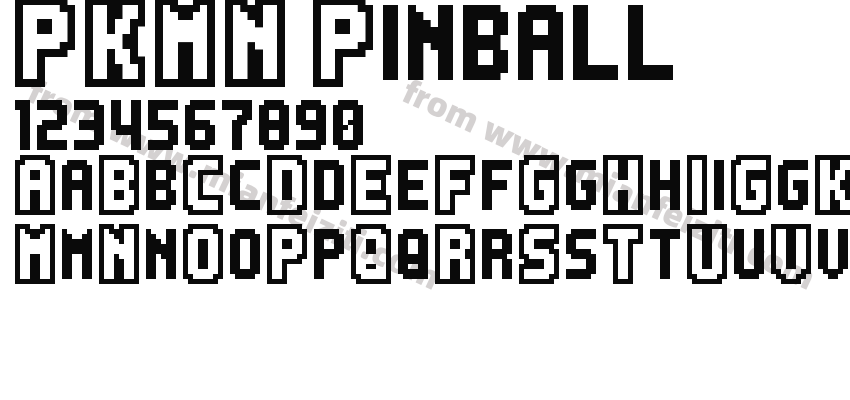 PKMN Pinball字体预览