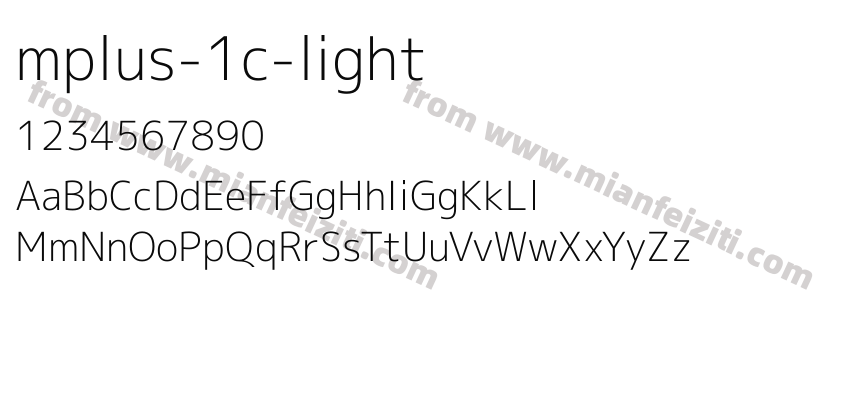 mplus-1c-light字体预览