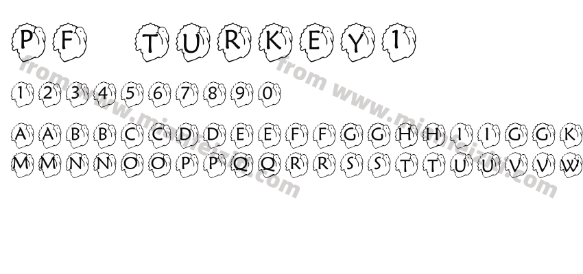 pf_turkey1字体预览