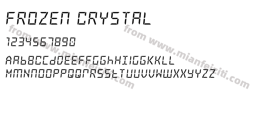 Frozen Crystal字体预览