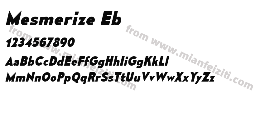 Mesmerize Eb字体预览
